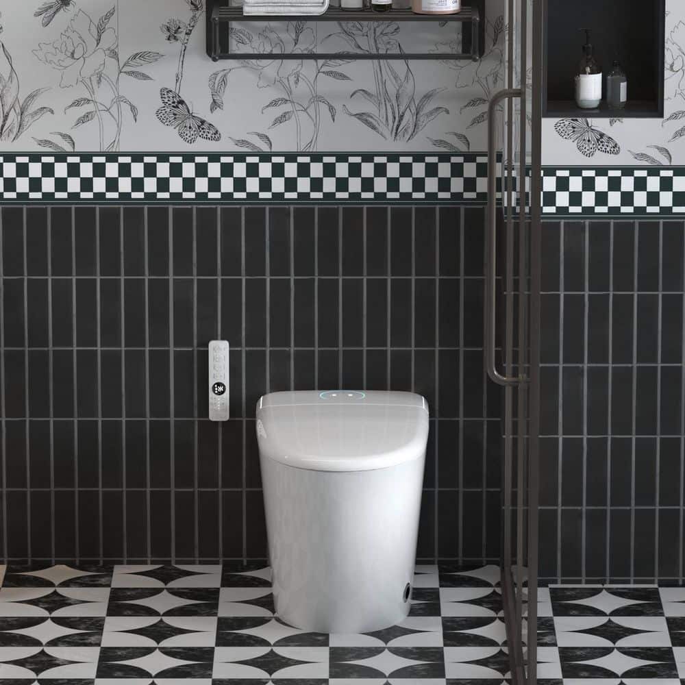 yulika Elongated Smart Toilet with Bidet, Auto Open-Close, Heated Seat - Image 8