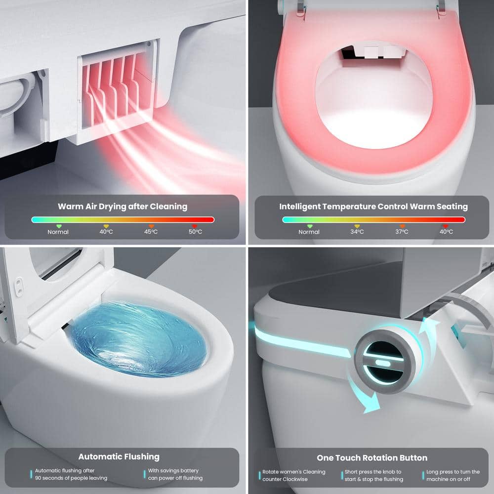 Yulika Smart Bidet Toilet - Elongated 1.28 GPF with Auto Features - Image 6