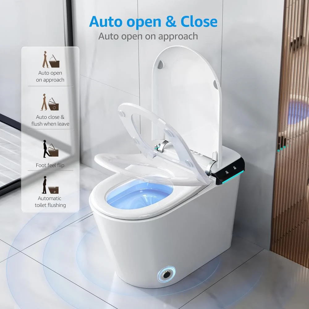 Yulika Smart Bidet Toilet with Auto Open/Close Lid, Heated Seat & LED Display - Image 2