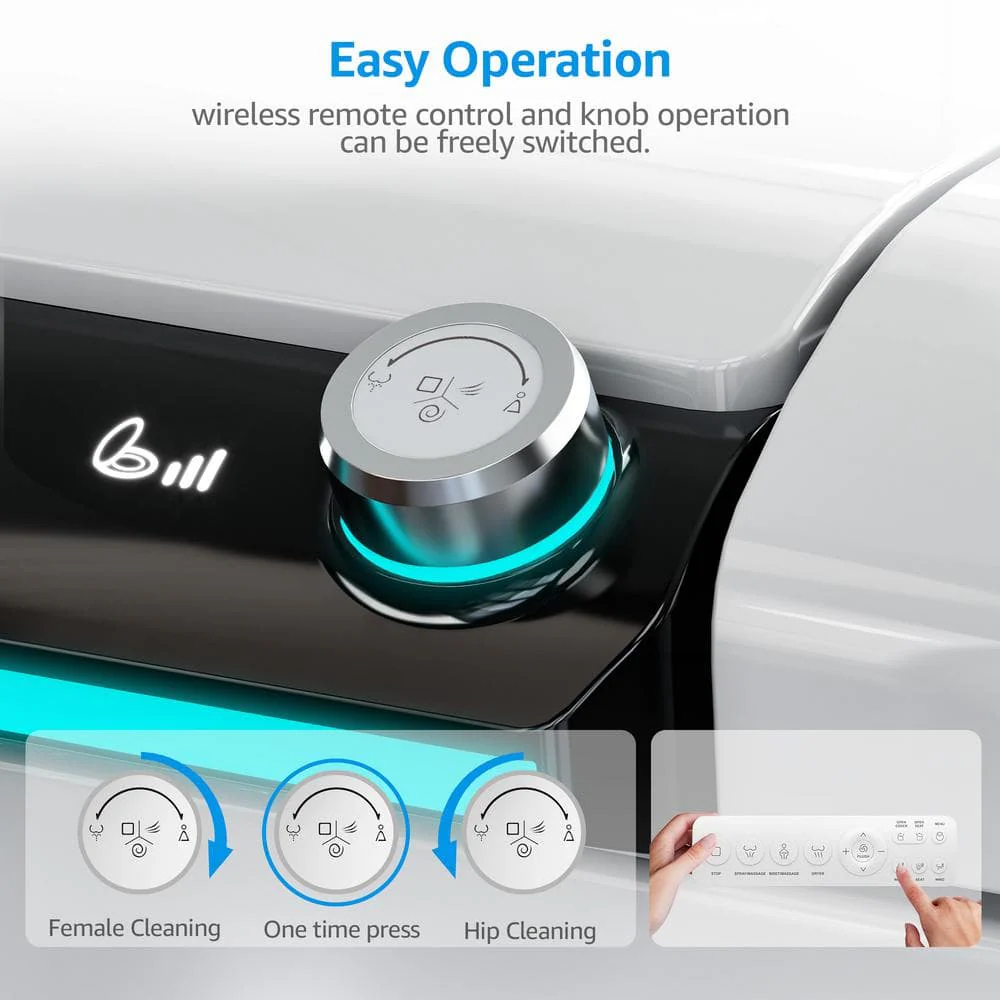 Yulika Smart Bidet Toilet with Auto Open/Close Lid, Heated Seat & LED Display - Image 3