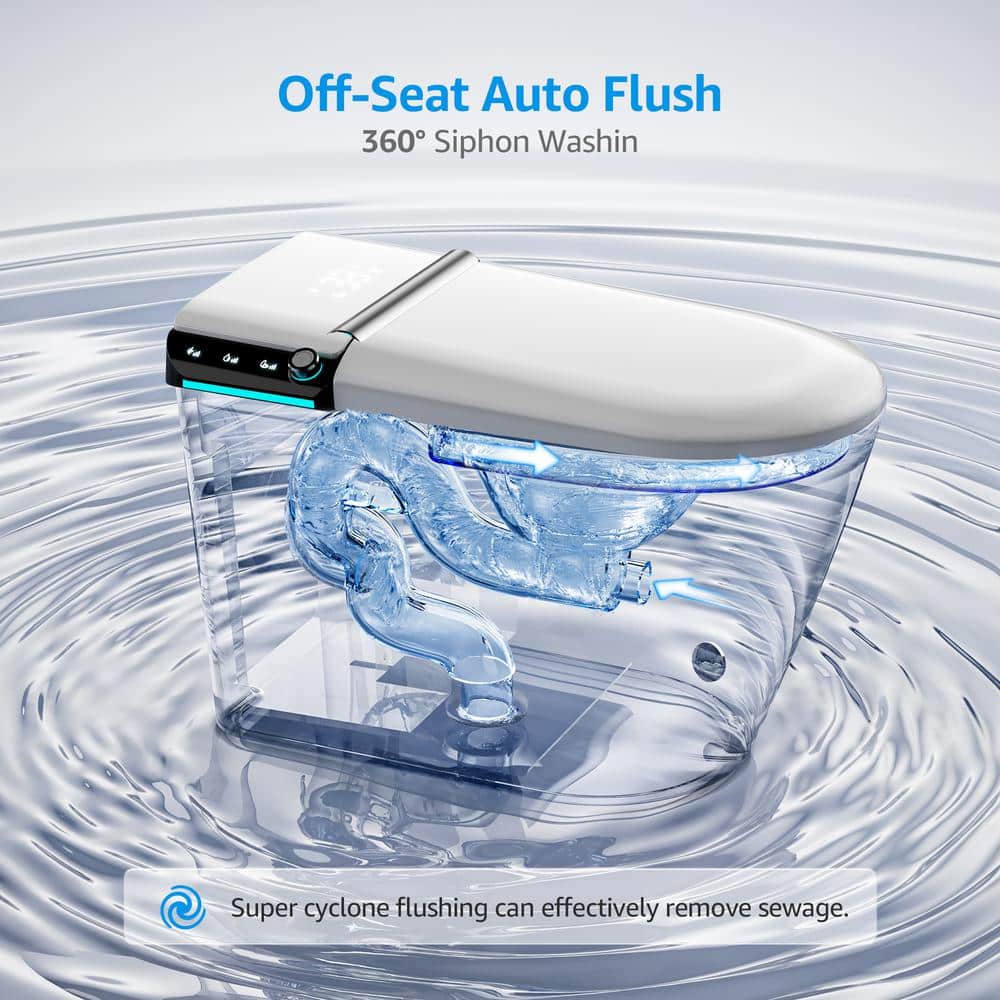 Yulika Smart Bidet Toilet with Auto Open/Close Lid, Heated Seat & LED Display - Image 5