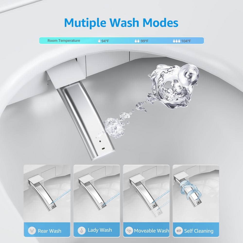 Yulika Smart Bidet Toilet with Auto Open/Close Lid, Heated Seat & LED Display - Image 6