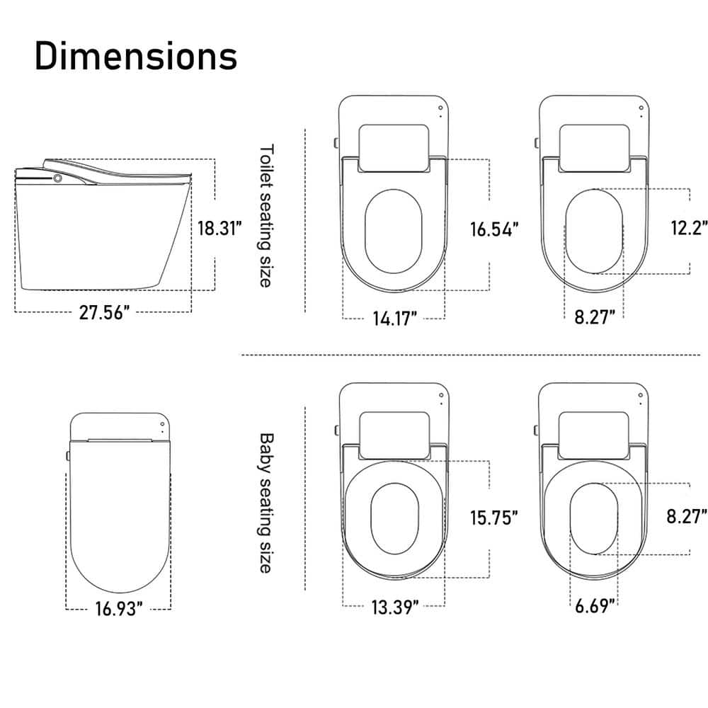 Yulika Smart Bidet Toilet with Heated Seat and LED Display - DJ-K1 - Image 2