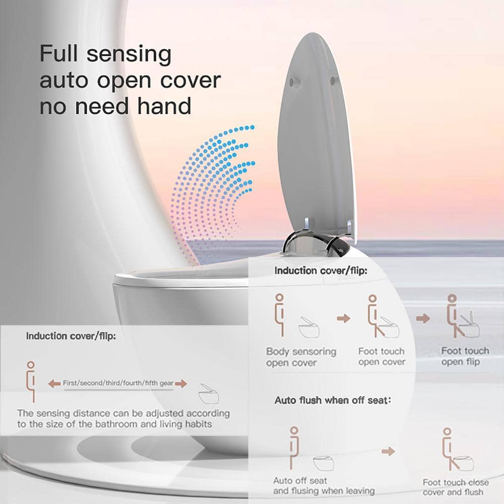 Yulika Y1 Smart Elongated Bidet Toilet with Heated Seat and Remote Control - Image 7