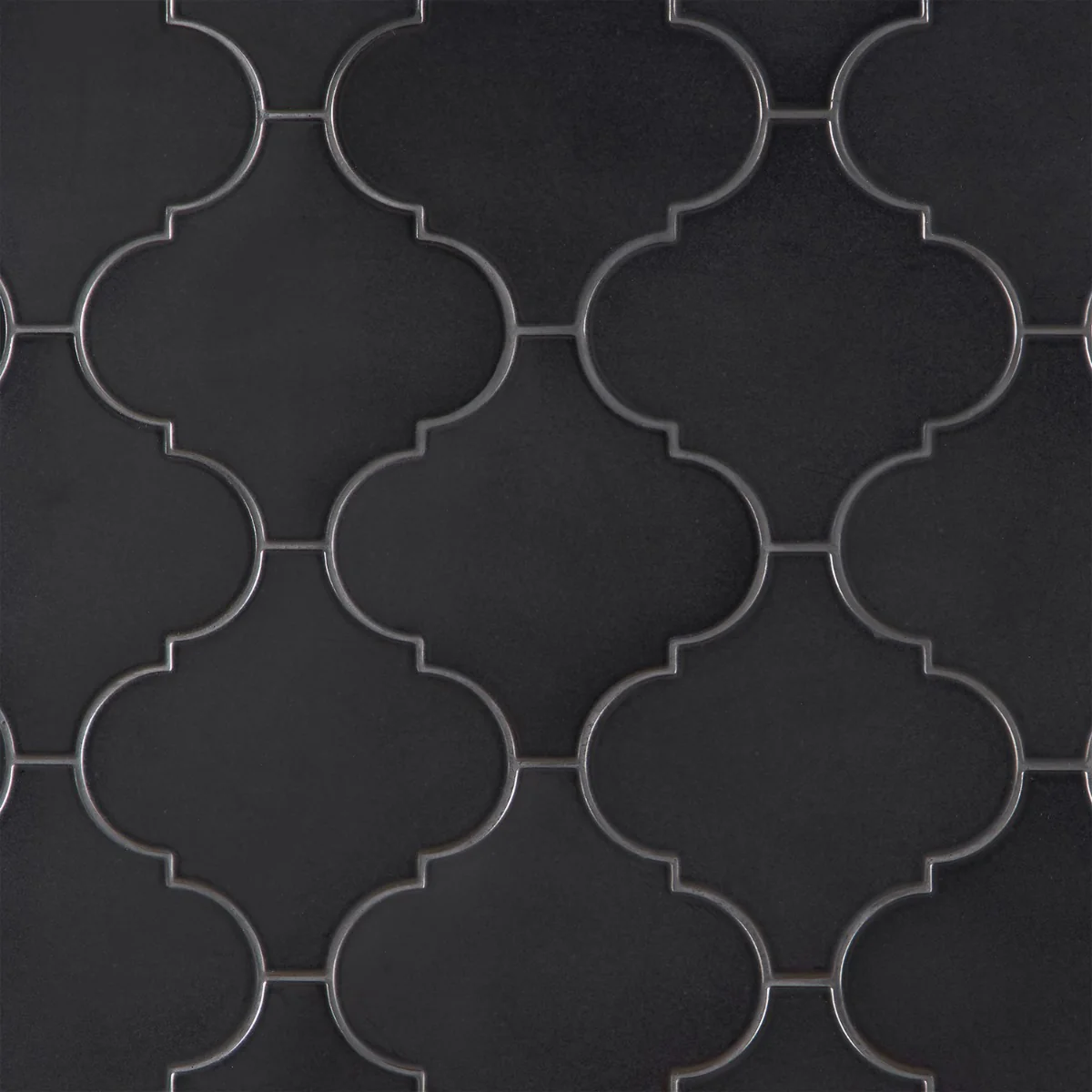 Zeal Gunmetal Gray Arabesque Polished Porcelain Tile - Lux Tile - Image 7