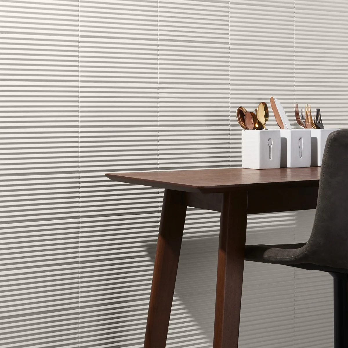 Zeal Linear 3D Matte Porcelain Tile - 5x10 White - Image 5