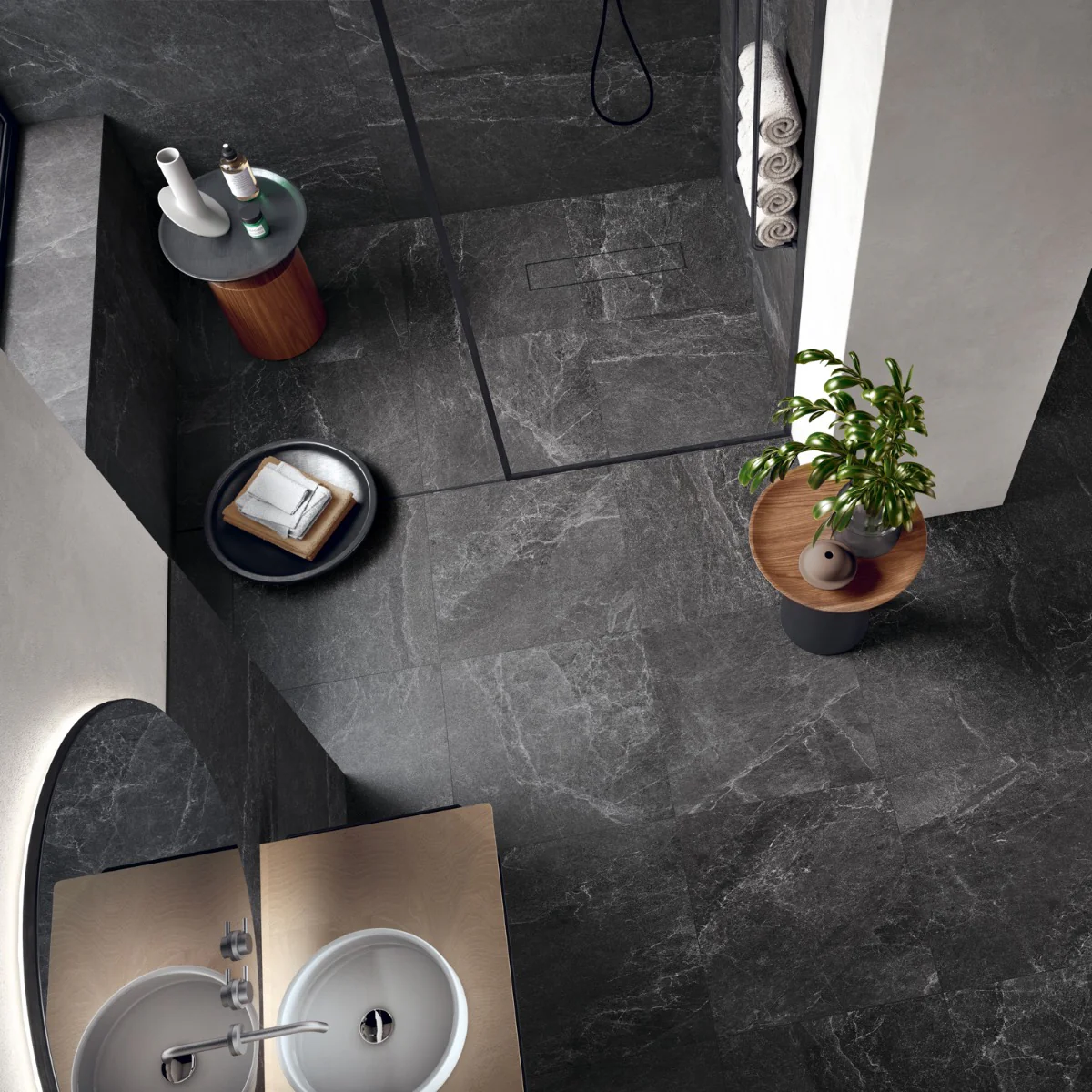 ZenTech Graphite Gray 36x36 Matte Porcelain Tile - Lux Tile - Image 7