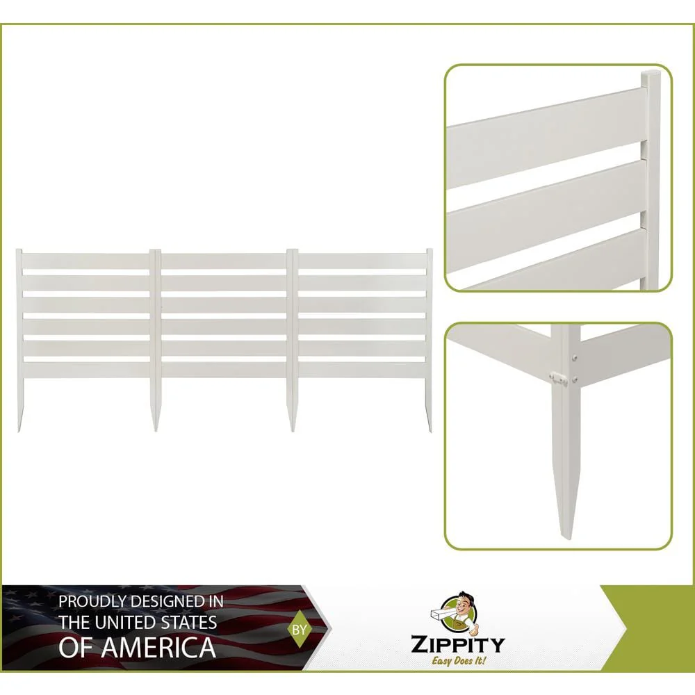 Zippity Outdoor Products Maui No-Dig White Vinyl Garden Fence Kit (3-Panels) - Image 3