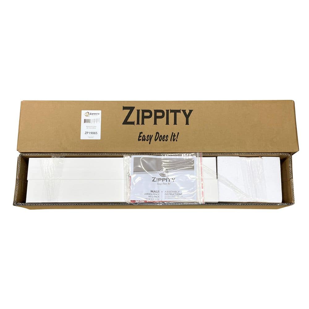 Zippity Outdoor Products Maui No-Dig White Vinyl Garden Fence Kit (3-Panels) - Image 4