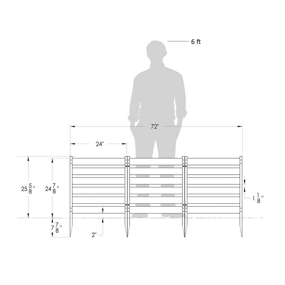 Zippity Outdoor Products Maui No-Dig White Vinyl Garden Fence Kit (3-Panels) - Image 5