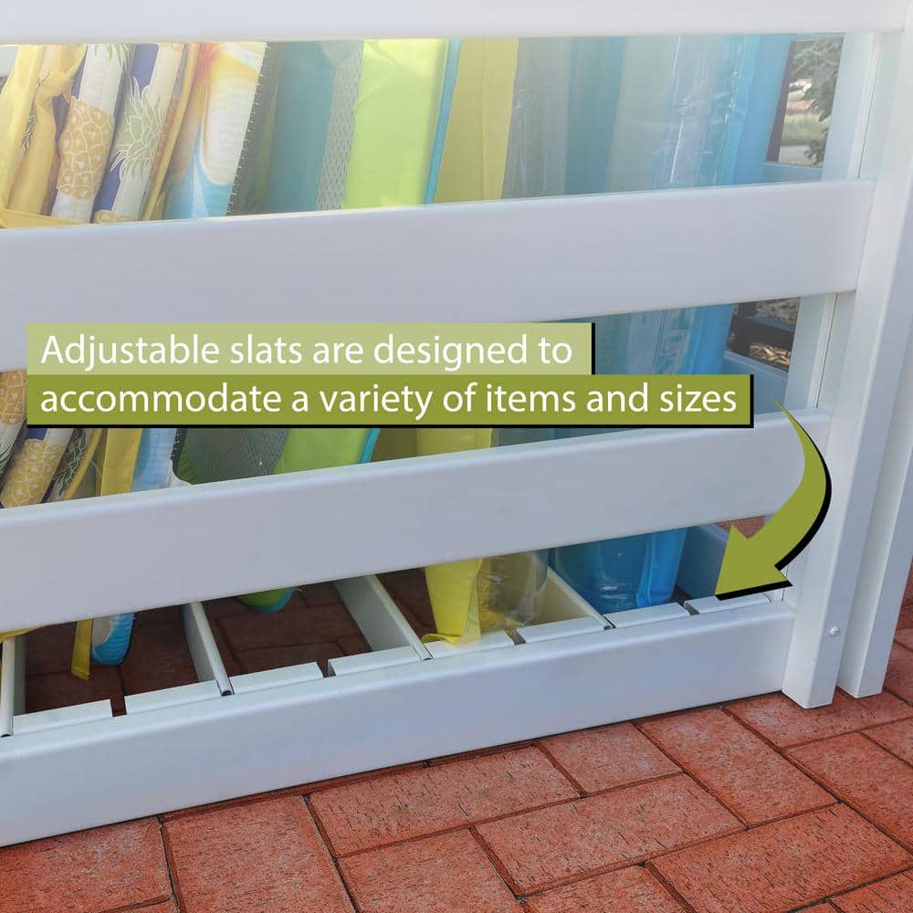 Zippity Outdoor Products Premium White Vinyl Poolside Storage Organizer - Image 6
