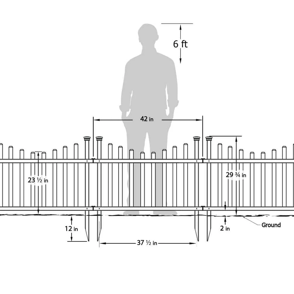 Zippity Outdoor Products Washington Vinyl Picket Fence Panel Kit 2-Pack - Image 4